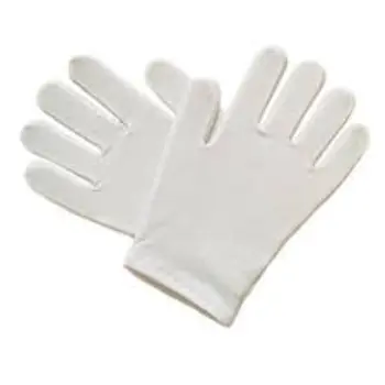 Plain White Cotton Hosiery Hand Gloves 